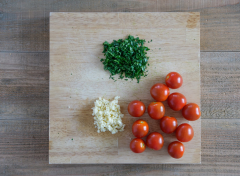 はまぐりとミニトマトのボンゴレ